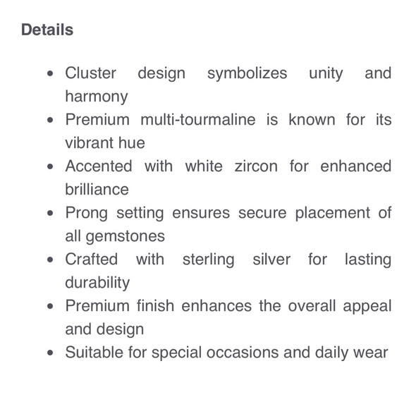 Multi Tourmaline 18k Gold Vermeil Cocktail Ring with Cluster Design MSRP $550 - Picture 5 of 11